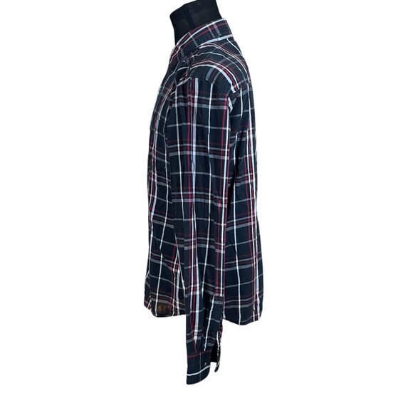 Levi's Men's Modern Black Plaid Long Sleeve Pearl Snap Button Front Shirt Large - Picture 8 of 9